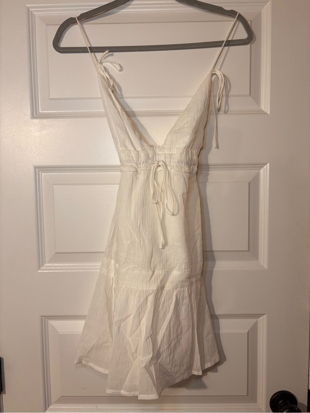 NWT Princess Polly Cream Mini Dress with Tie Straps